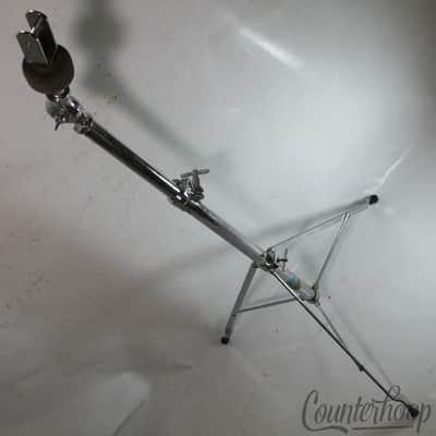 Ludwig 70s Atlas Double-Tom Drum Clip Mount Tube-Leg Tripod Blue/Olive Chrome US image 1