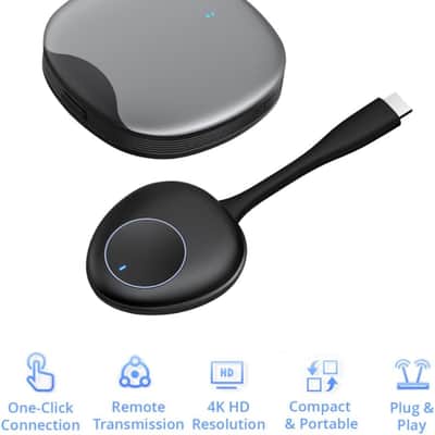 4K UHD Wireless HDMI Transmitter Receiver for Screen Mirroring Laptop/PC/Phone to TV/Projector/Monitor. 30m Range, No Wi-Fi Required, Plug & Play. Compatible with HDMI, Microsoft Teams, Zoom, Webex image 3