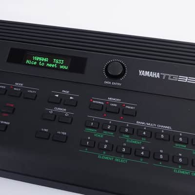 Yamaha TG33 OLED Display green