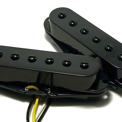 Cane Singles 1 Middle + 1 Neck Set of 2 Pickups ~ Modern Ceramic Power Strat Middle+Neck Pickups, Black image 2