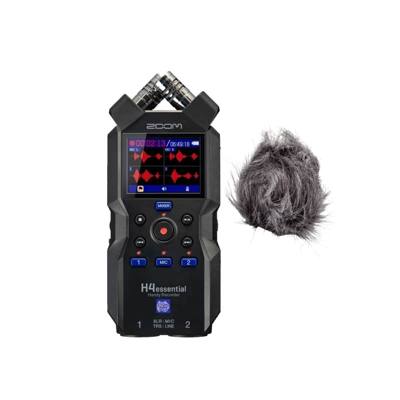 Zoom H4essential 4-Track Handy Recorder and Hairy Windscreen Bundle image 1