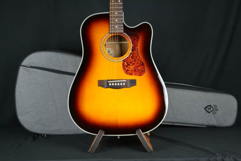 Guild D-140CE Acoustic/Electric Dreadnought with Guild Soft Case - Antique Burst image 1