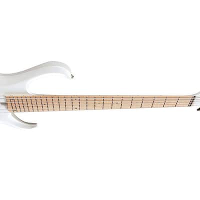Ibanez BTB605MLM-PWM Bass Workshop 5-String Multi-Scale Bass - Pearl White Matte image 5