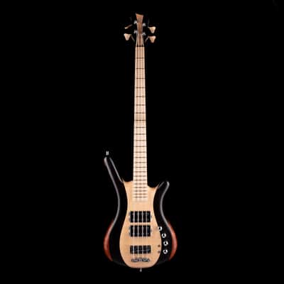 Pre-Owned 2016 Warwick Custom Shop Masterbuilt Corvette $$ Bass Flamed Maple & Bubinga With Gig Bag image 2