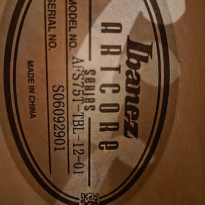 Ibanez AFS75T-TBL Tremolo Artcore Transparent Blue w/ Aftermarket HSC image 6