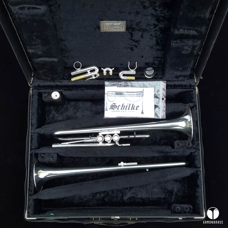 90`s Schilke E3L Eb / D key Chicago case trumpet mouthpiece gamonbrass image 1