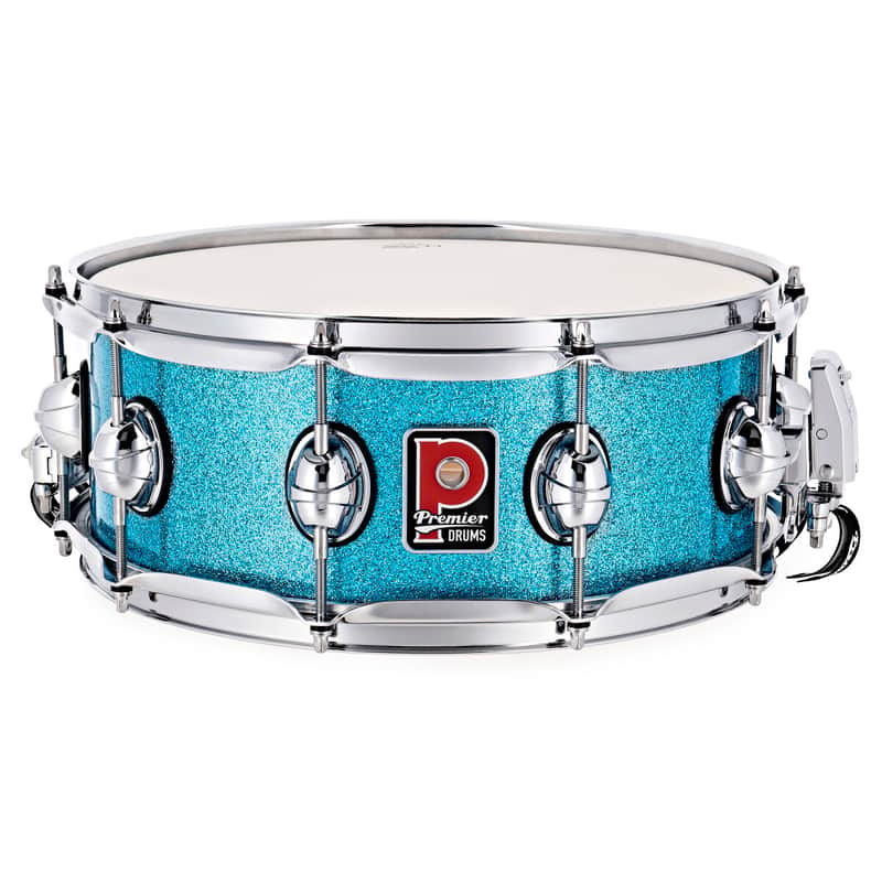 Premier Genista Classic 14 Inch x 5.5 Inch Snare Drum l Aqua Sparkle Finish l Model PGB1455SAQX image 1