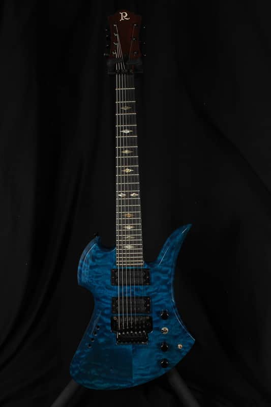 BC Rich Mockingbird Custom 7 Late 90s Blue Signed By Bernie Rico SR image 1