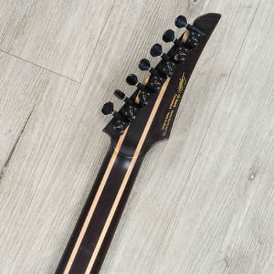 Mint Legator Ninja X7F Multi-Scale 7-String Guitar, California Buckeye Burl, Fishman Set, Royal Purple image 9