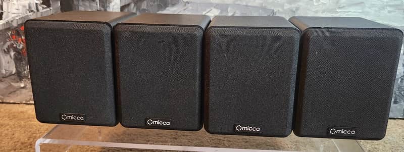 Micca Micca COVO-S Compact 2-Way Passive Bookshelf Speakers, Stereo (4 speakers) 90s - Black image 1