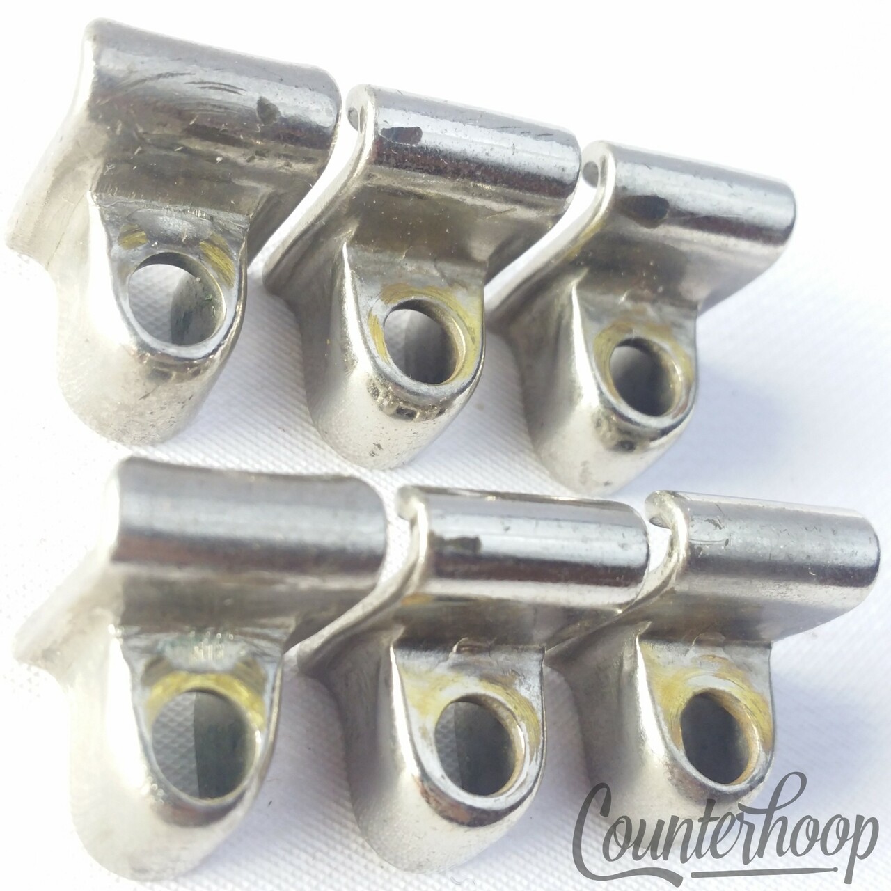 Slingerland 6x Tension T-Rod Clips Nickel Single-Flange Rim Floor/Tom/Snare Drum — main photograph