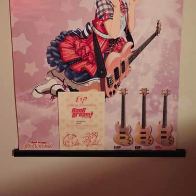 ESP ESP×BanG Dream! Collaboration Poppin'Party Series 牛込りみ Model VIPER BASS Rimi II 2021 - Rimi Pink w/Flip Flap Blue image 7