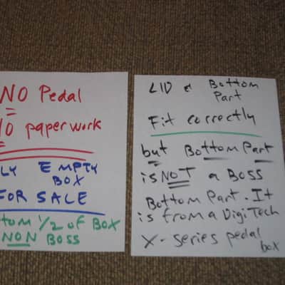 lightly used (mostly very clean) Boss EMPTY BOX for ML-2 Metal Core (NO pedal / NO paperwork) [lower part of box from different brand (DigiTech's X- Series) pedal box fits fine w/ Boss lid] late 2000s / early 2010s (refer to pictures for condition) image 3