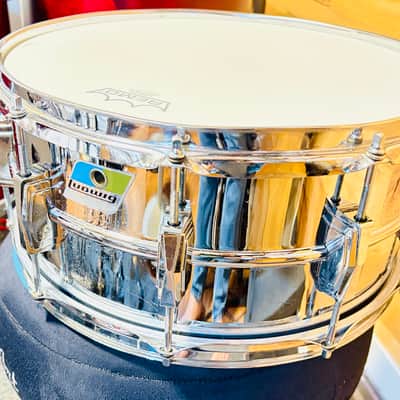 Ludwig 1970’s LM402 Supraphonic 6.5x14" 10-Lug Aluminum Snare Drum image 2