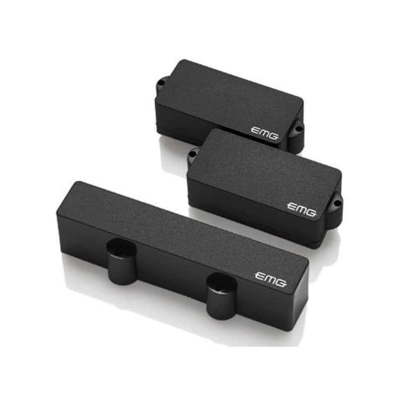EMG PJ Set Active Ceramic PJ Bass Pickup Set, Black image 1