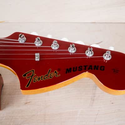 Fender Classic '70s Mustang MIJ 2016 Candy Apple Red Japan w/ Matching Headstock w/ Bag image 3