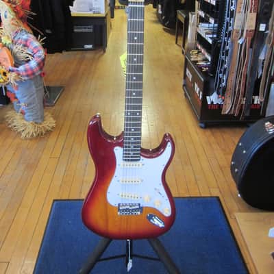 Amati H-Series Double Cutaway Electric Guitar 10STHG - Cherry Sunburst w/ Amati Gig Bag image 7