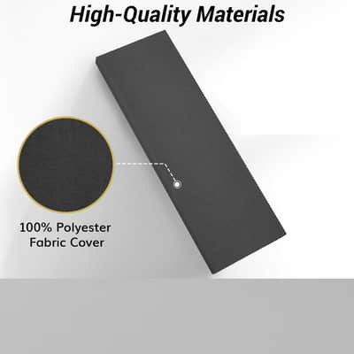 4 PCS Large Acoustic Panel, 35.4″ * 11.8″ * 2.36″ 3D Fiberglass Sound Proof Panel with Full Self-adhesive, Decorative Echo Absorbing Wall Panel, for Studio, Living Room, Home, Office, Black image 3