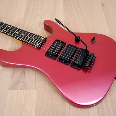 1980s Kramer Nightswan Vintage Electric Guitar Metallic Pink, Vivian Campbell, ESP image 9