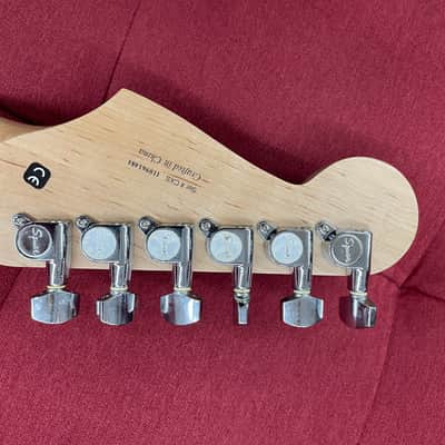 Squier Strat - Black W/ Pearloid Pickguard image 7