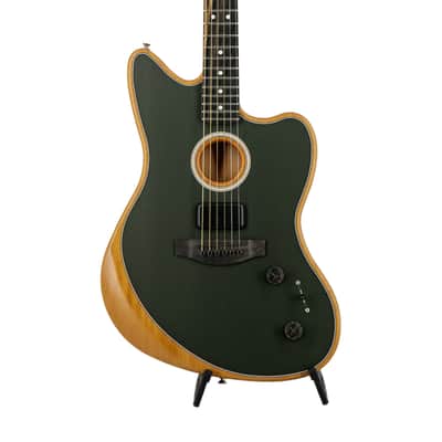 Fender American Acoustasonic Jazzmaster Acoustic Guitar w/bag, Ebony FB, Tungsten, US232XXXX image 4