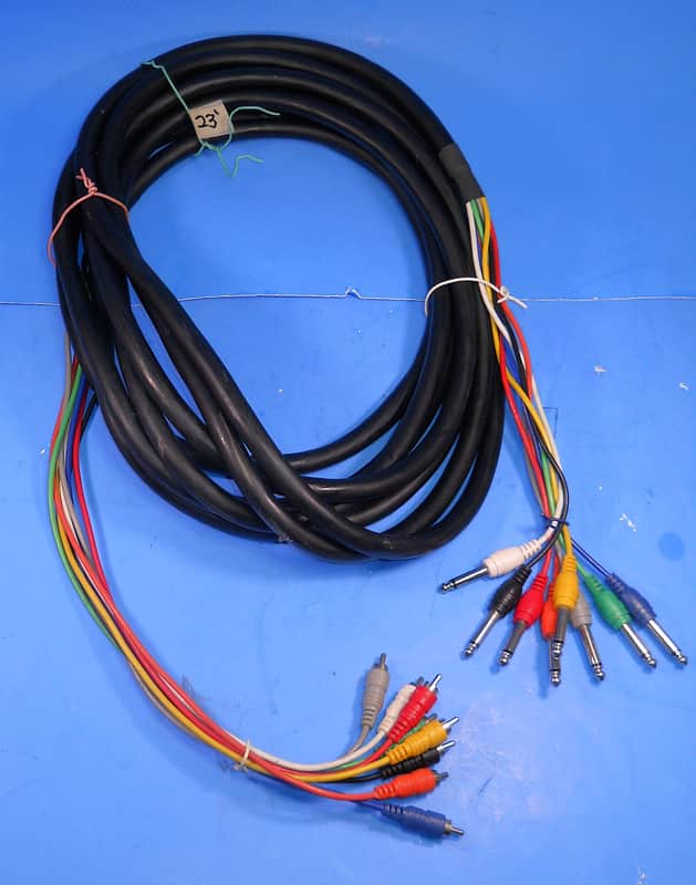Fujikura 8 Channel 23' 1/4"T/S Male-RCA Male-T/R/S male Hi Definition Recording Snake image 1