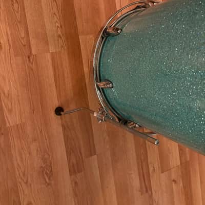 Handbuilt Cocktail Drum Kit 2008 - Turquoise Glitter image 5