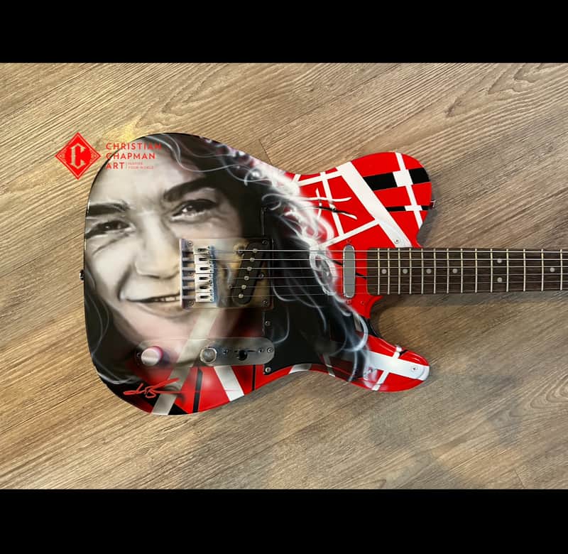 EVH FRANKENTELE with custom airbrush portrait image 1