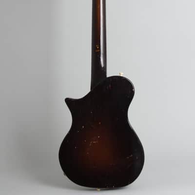 Magnatone  Mark III Deluxe Solid Body Electric Guitar (1957), ser. #53424, original brown hard shell case. image 2