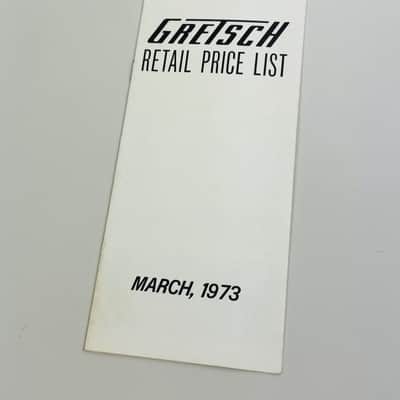 Gretsch Retail Price List- Baldwin Era Beginnings 1973 image 1