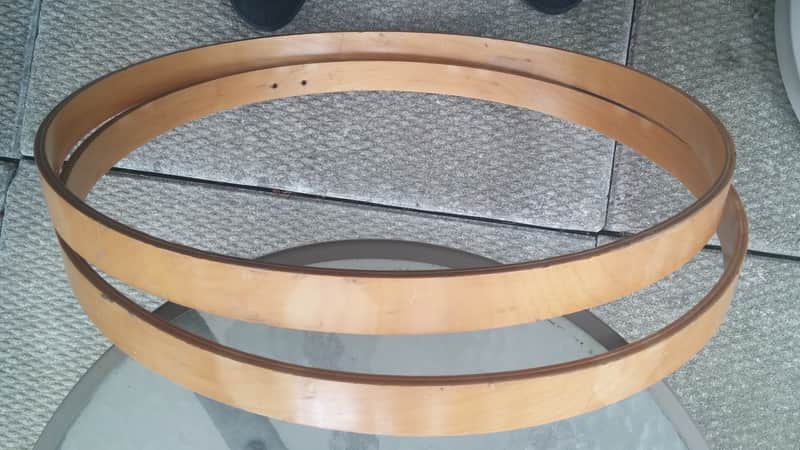 Tama Royalstar 22" Bass Drum Hoop Natural Wood LACQUER 70s 80s image 1