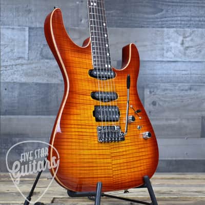Tom Anderson Angel with Hardshell Case - Fire Burst with Binding image 10