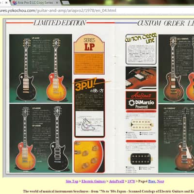 Aria Pro II LC-1000TB 1980, Rare and cool Les Paul Custom! Hard case +Audio sample image 18