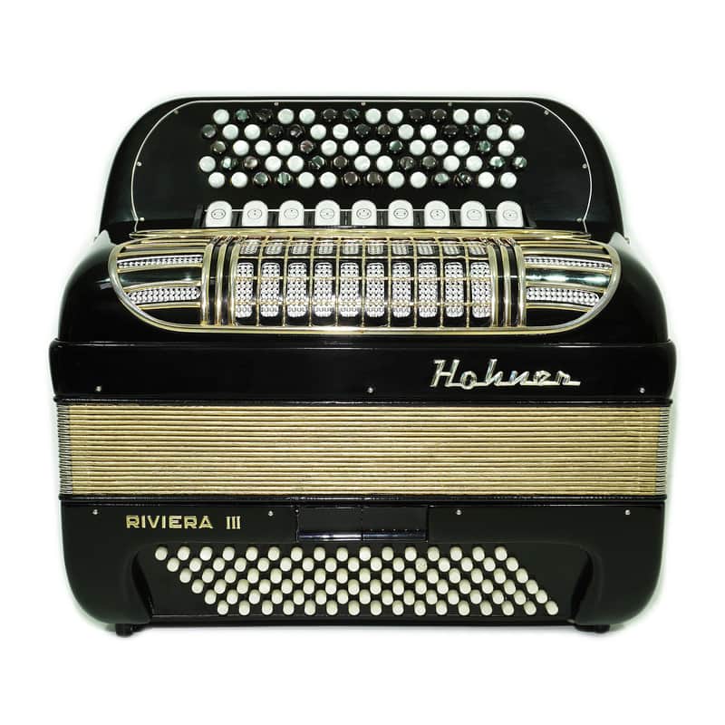 Hohner Riviera III Lightweight 5 Rows Button Accordion C Griff made in Germany Fisarmonica Akkordeon Musical Instrument, New Straps, 2497 image 1