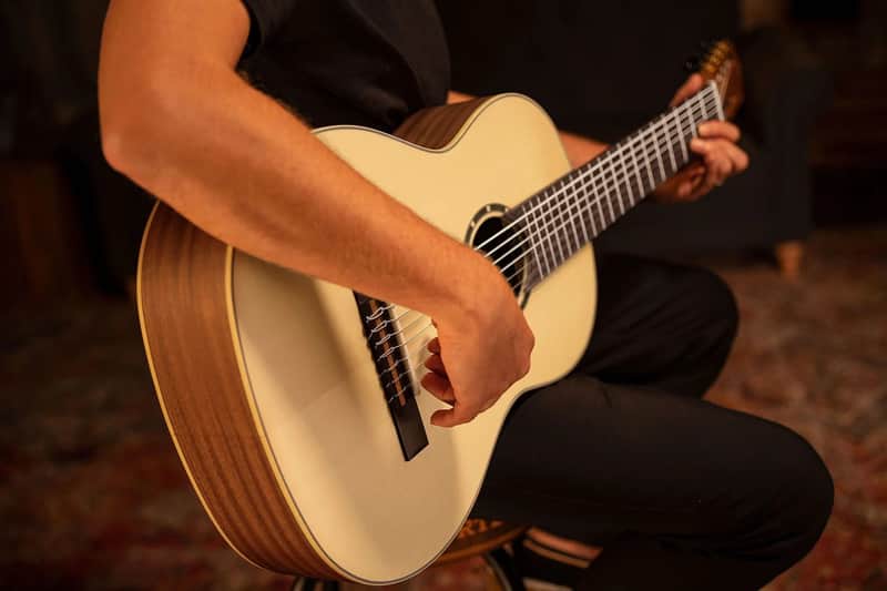 Family Series Pro 7-String Solid Top Nylon Classical Guitar w/ Bag image 1