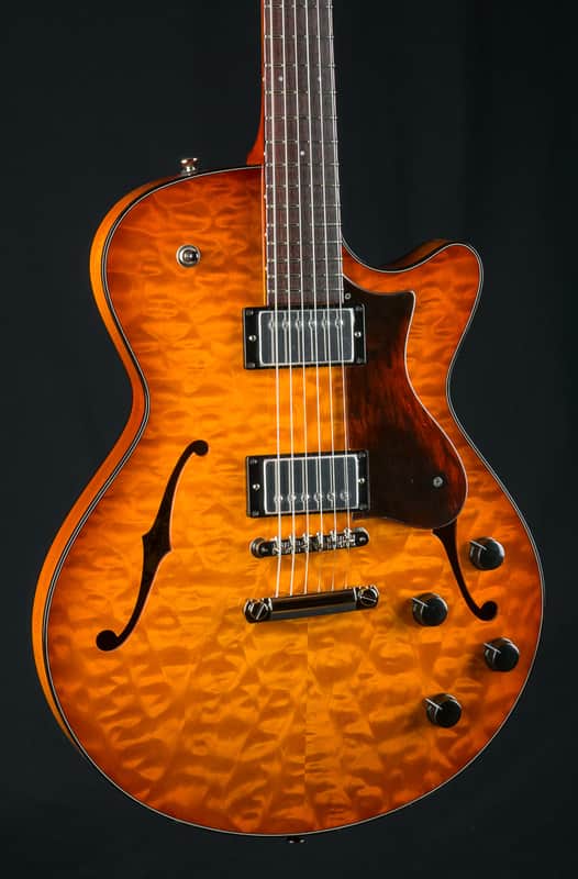 Collings 620 Semi-Hollow Premium Quilted Maple and Mahogany with Full Body Iced Tea Sunburst Custom NEW image 1