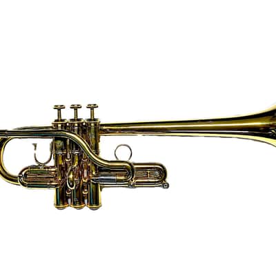 VERY RARE SPECIMEN BACH SPADA STRADIVARIUS EL Eb TRUMPET GOLD PLATED CONVERSION 236 image 2