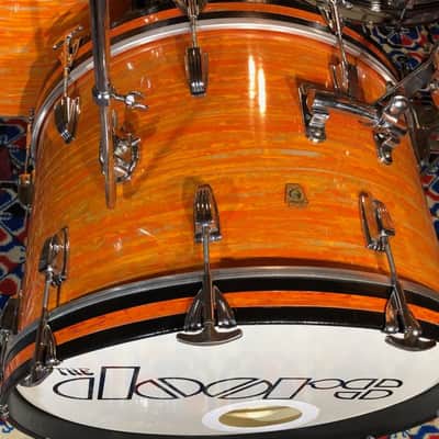 Ludwig The Doors, John Densmore, Robbie Krieger Played Ludwig 22,13,16,5×14 Supraphonic. Documented!! 1968 - Mod Orange image 5