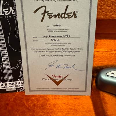 Fender Stratocaster ‘69 Custom Shop Masterbuilt Greg Fessler 2015 Josefina Pickups - Metallic Blue image 11