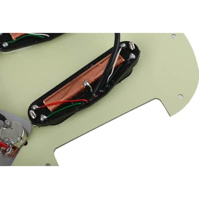 Stratocaster Style Loaded SSS Prewired Guitar Pickguard and Humbucker, Green image 6