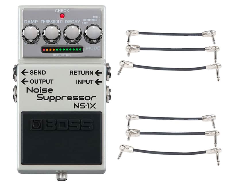 Boss NS-1X Noise Suppressor Pedal + 2x Gator Patch Cable 3 Pack image 1
