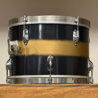 1940's WFL Black & Gold Duco 14x26 16x16 9x13  Drum Kit Zephyr Lug image 22
