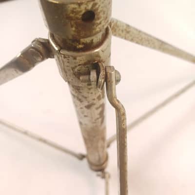 Walberg & Auge Nickel Tripod Base Stand + Roto-Tom? Cymbal/Drum Vintage 50s US image 9