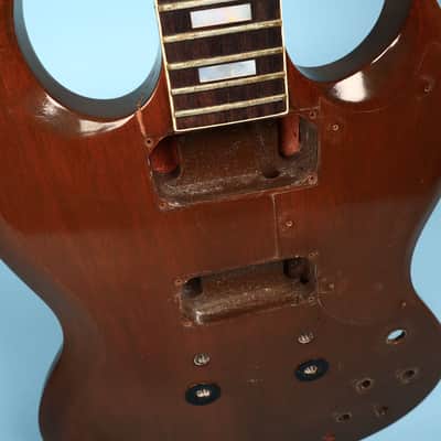 1972 Gibson SG Standard Body & Neck Husk Walnut Brown Vintage Small Pickguard image 3