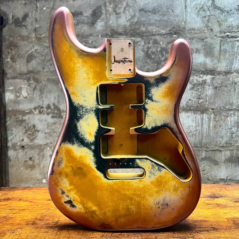 Warmtone CG HSH Strat Style Guitar Body Relic "Stormy Sky” Nitro 4.3lbs image 1