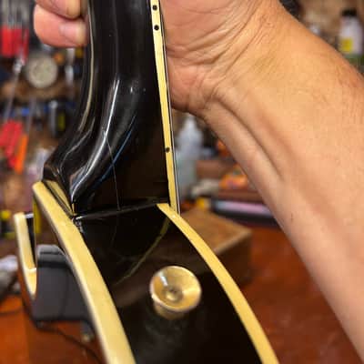 El Degas Les Paul Custom Set Neck 70s/80s - Black Made in Japan image 10