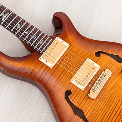 2004 Paul Reed Smith Hollowbody II Piezo Artist Package Violin Amber Burst w/ Case, Tags image 7