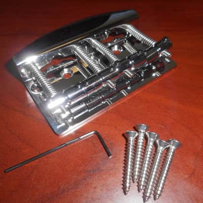 Hipshot 4-String Vintage Bass Bridge, Stainless Steel - .787" String Spacing