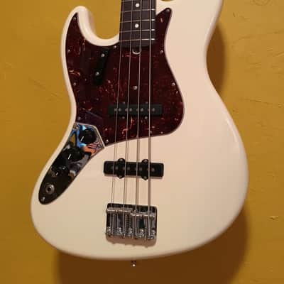 Lefty Left Handed Fender/Warmoth Jazz Bass Olympic White image 7