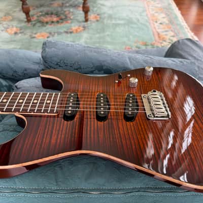 Tom Anderson Drop Top Orange Burnished Burst with Bindings image 12